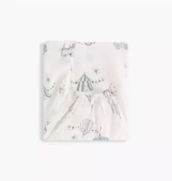 Adventures in Wonderland Crib Sheet - Aqua