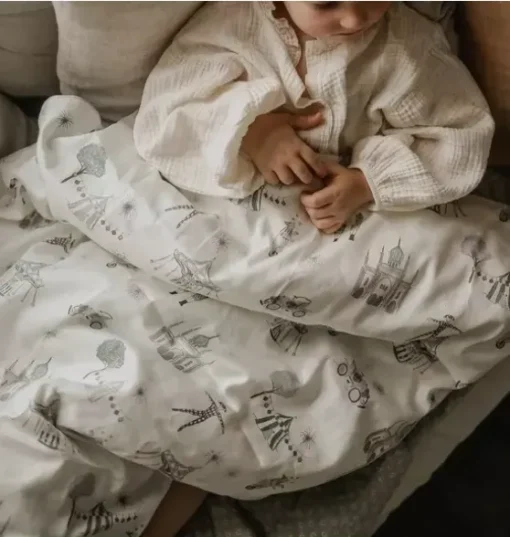 Adventures in Wonderland Baby Duvet Set - Aqua