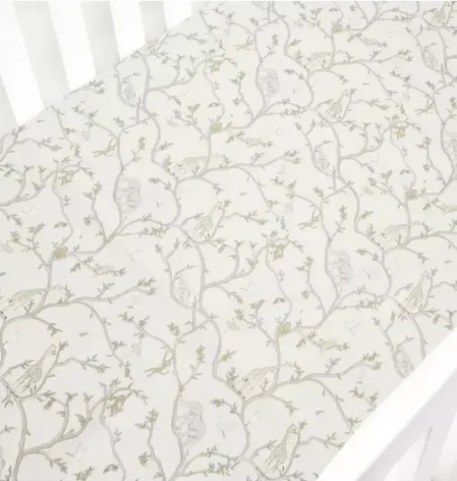 Animal Parade Crib Sheet - Ivory