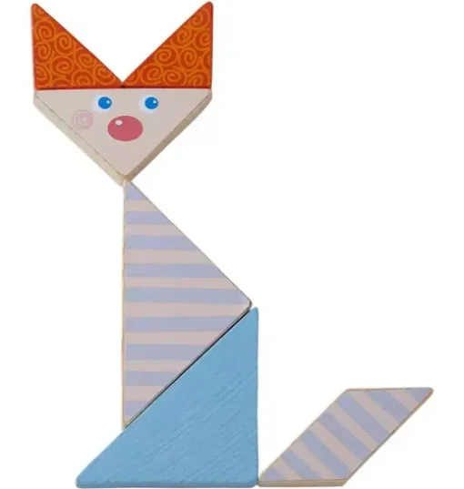 Arranging Game Funny Faces Tangram Wooden Tiles