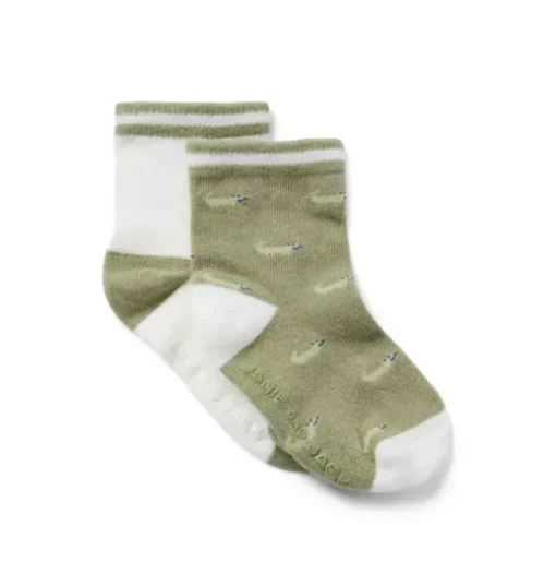 Baby Alligator And Stripe Sock 2-Pack