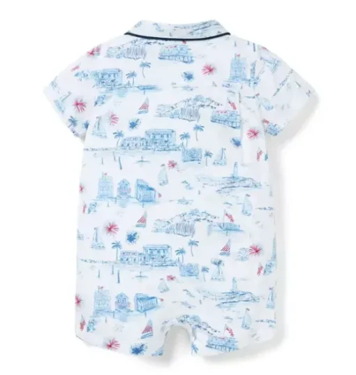 Baby Americana Toile Romper