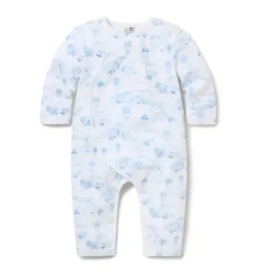 Baby Animal Friends Toile Wrap One-Piece