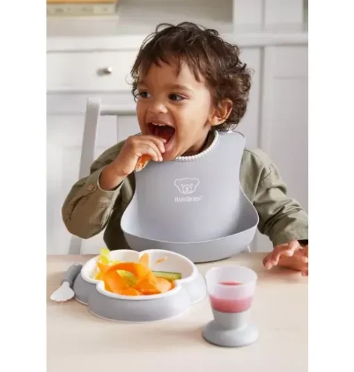 Baby Bib 2-Pack, Gray / Pink