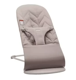 Baby Bouncer Bliss, Petal Quilt Woven, Sand Gray