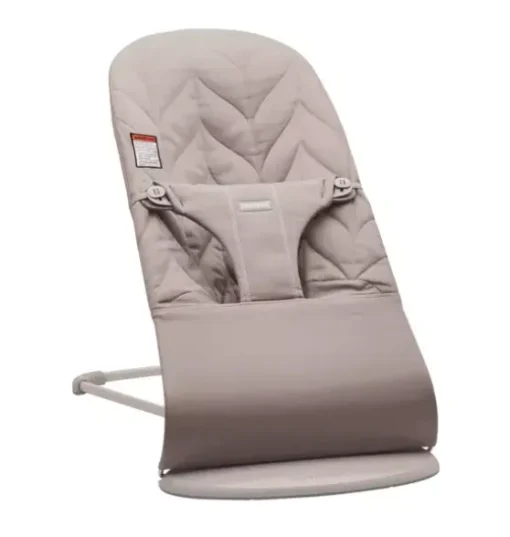Baby Bouncer Bliss, Petal Quilt Woven, Sand Gray