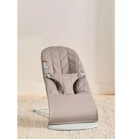 Baby Bouncer Bliss, Petal Quilt Woven, Sand Gray