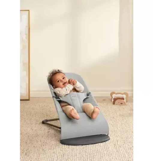 Baby Bouncer Bliss, Woven, Light Gray Melange