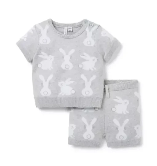 Baby Bunny Sweater Matching Set