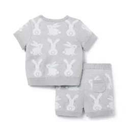 Baby Bunny Sweater Matching Set