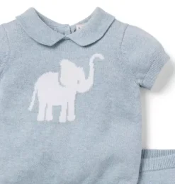 Baby Elephant Matching Sweater Set
