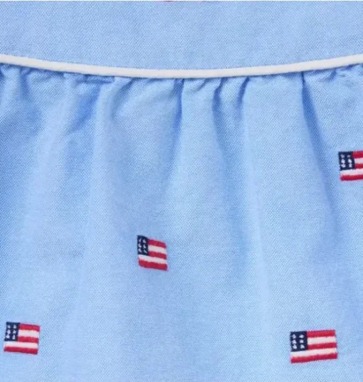 Baby Embroidered Flag Matching Set