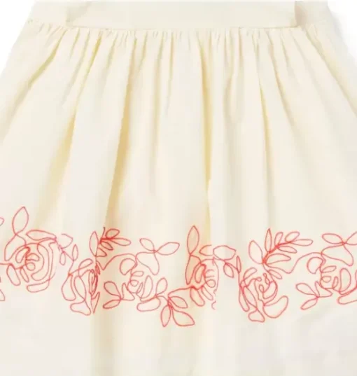 Baby Embroidered Floral Border Dress