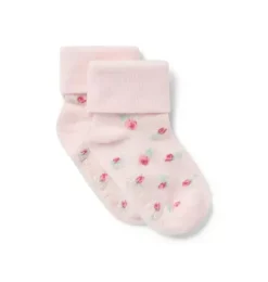 Baby Floral Foldover Sock
