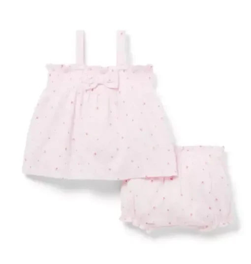 Baby Floral Pointelle Matching Set
