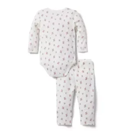 Baby Floral Wrap Matching Set