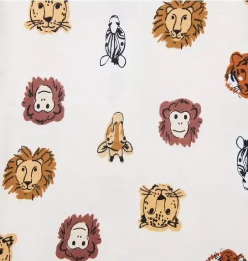 Baby Good Night Footed Pajama In Safari Friends