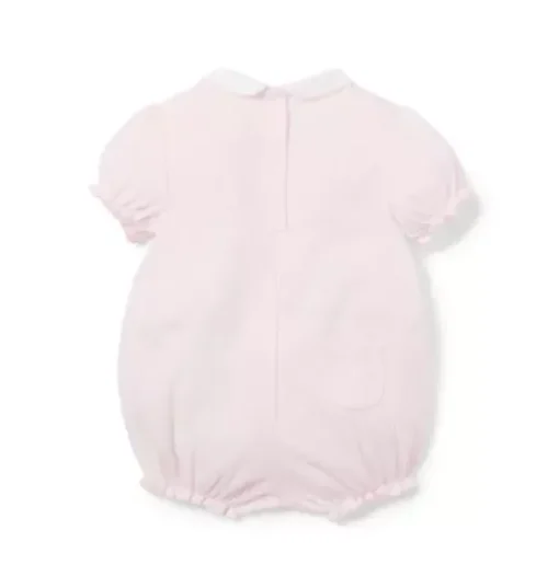 Baby Heart Pointelle Smocked Romper