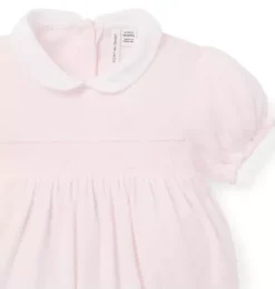 Baby Heart Pointelle Smocked Romper