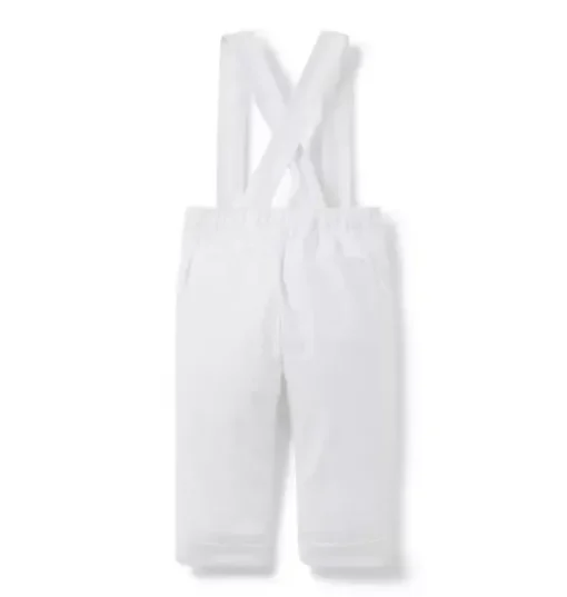 Baby Linen-Cotton Suspender Pant