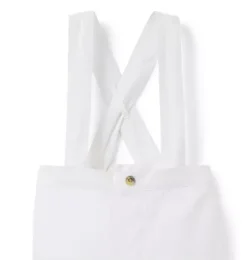 Baby Linen-Cotton Suspender Pant