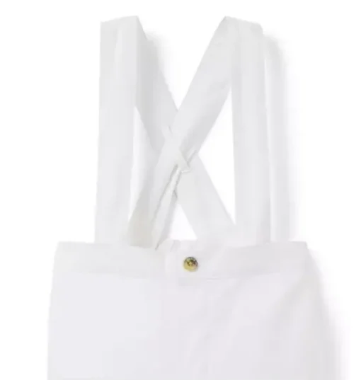 Baby Linen-Cotton Suspender Pant