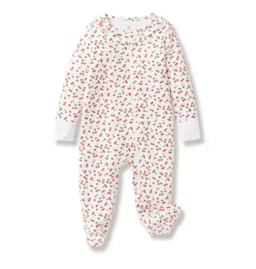 Baby Pima Romper in Cherry Orchard