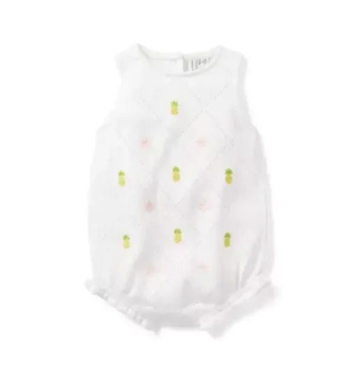 Baby Pineapple Pointelle Romper
