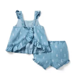Baby Pineapple Ruffle Matching Set