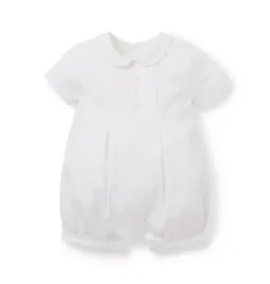 Baby Pintuck Collared Romper