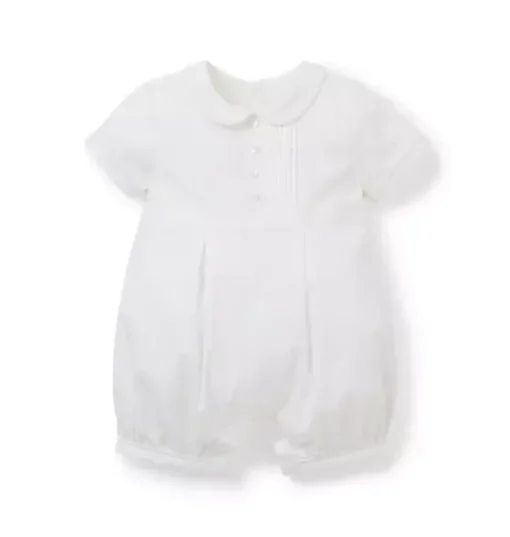 Baby Pintuck Collared Romper