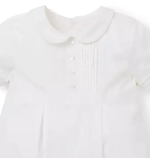 Baby Pintuck Collared Romper