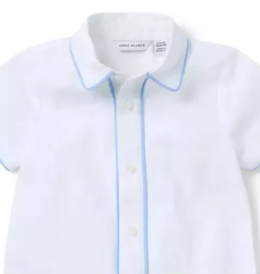 Baby Piped Collar Romper