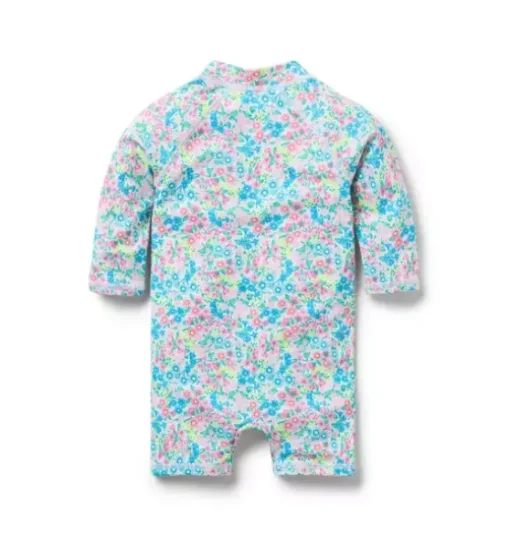 Baby Recycled Ditsy Floral Rash Guard Swimsuit