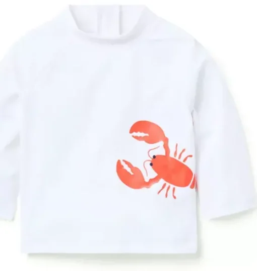 Baby Recycled Lobster Rash Guard 2-Piece Swimsuit