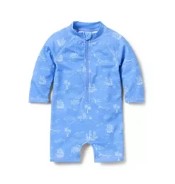 Baby Recycled Nautical Toile Rash Guard Swimsuit