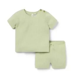 Baby Ribbed Knit Matching Set