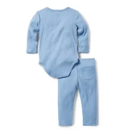 Baby Ribbed Wrap Matching Set