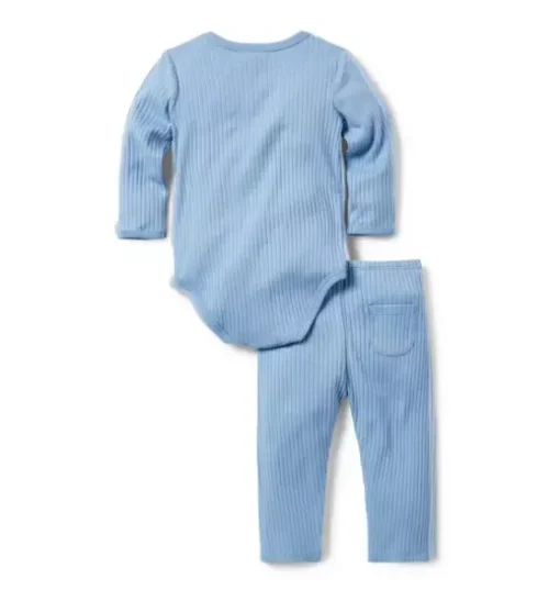 Baby Ribbed Wrap Matching Set