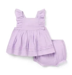 Baby Ruffle Pintuck Matching Set