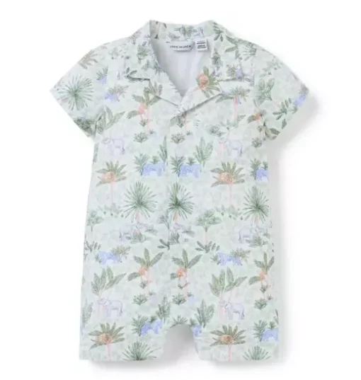 Baby Safari Toile Romper