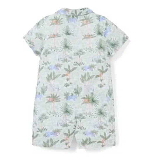 Baby Safari Toile Romper
