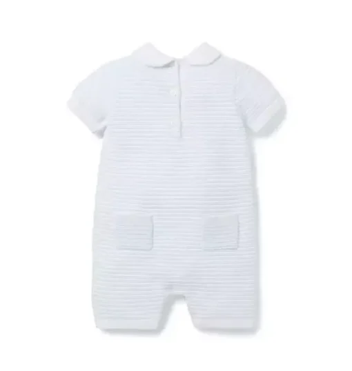 Baby Striped Collared Romper