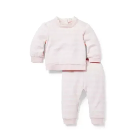Baby Striped French Terry Matching Set