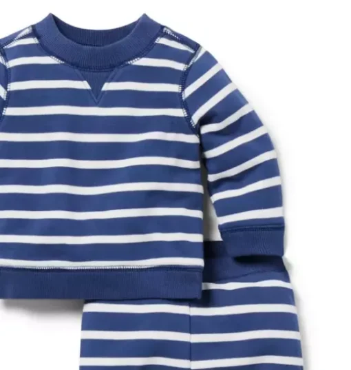 Baby Striped French Terry Matching Set