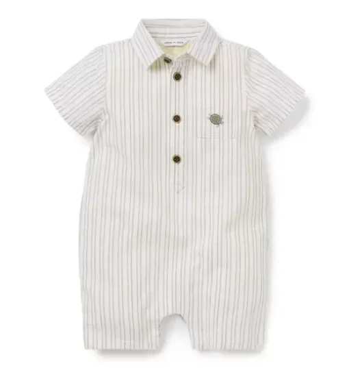 Baby Striped Sea Turtle Romper