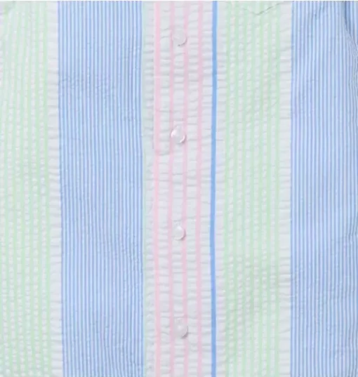 Baby Striped Seersucker Stripe Romper