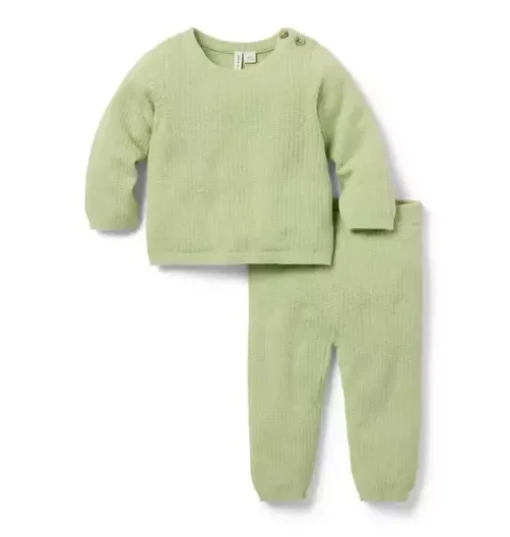 Baby Textured Knit Sweater Set