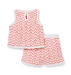 Baby Wavy Striped Crochet Matching Set
