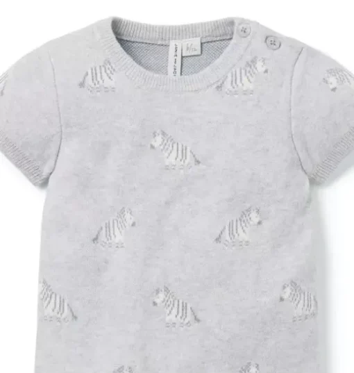 Baby Zebra Knit Romper